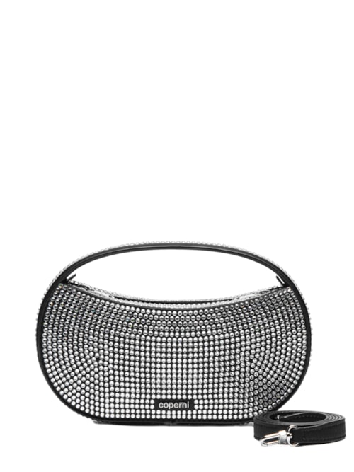 Bolsa Feminina Crystal Embellished Small Sound Swipe Bag - Preto