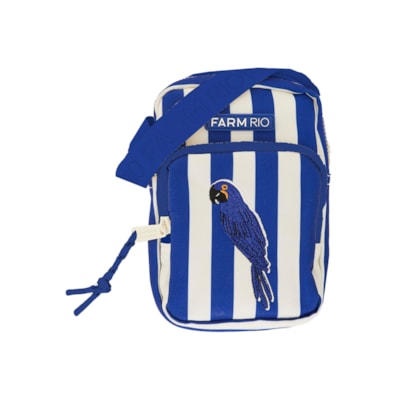 Bolsa Feminina Da Gema Arara Listrado - Azul