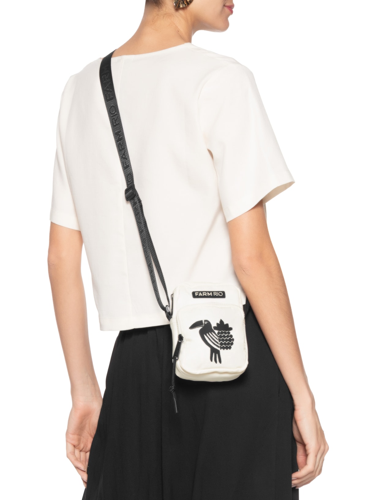 Bolsa Feminina Da Gema Lenço Dia E Noite Branco Farm Etc