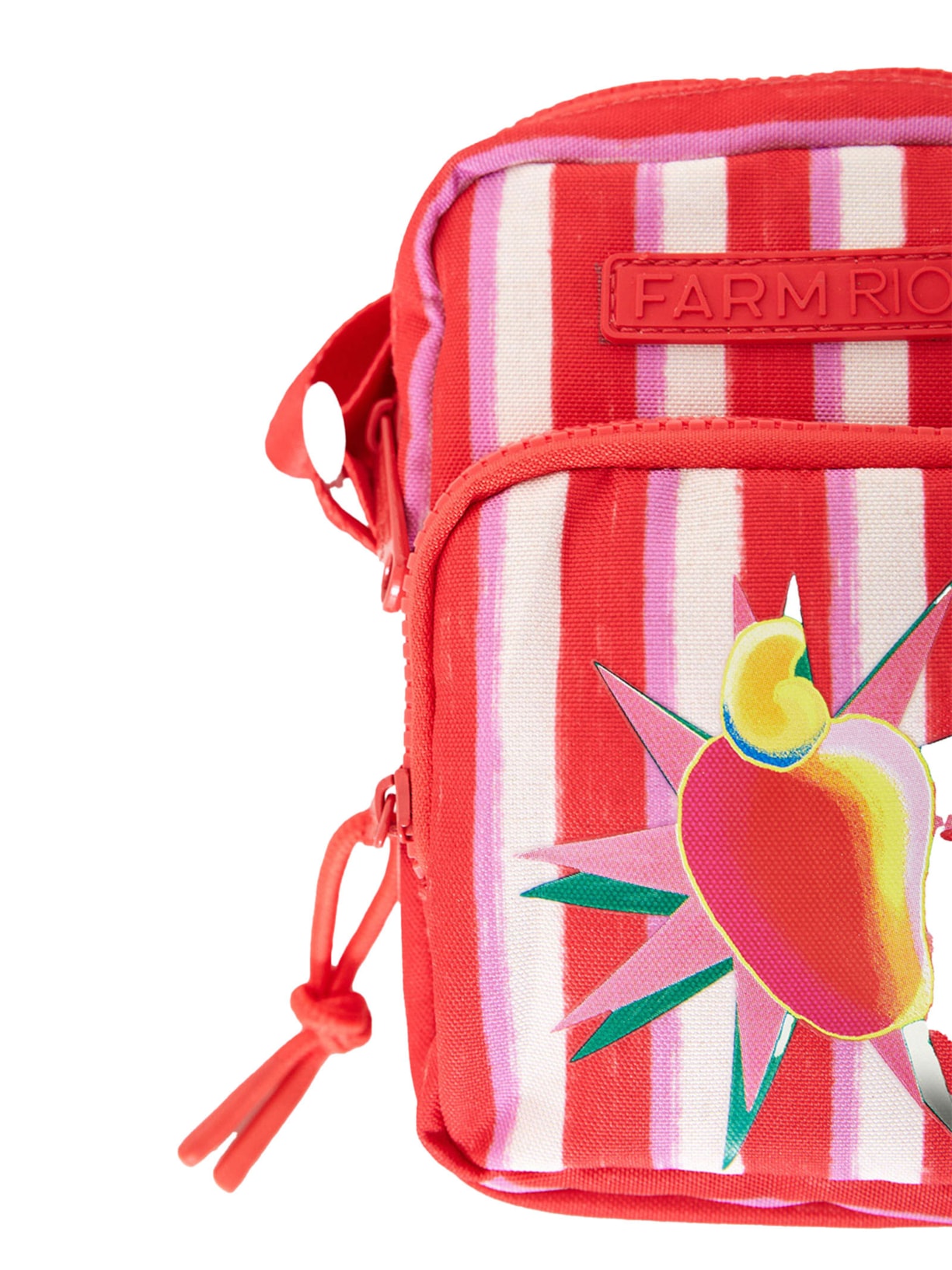 Bolsa Feminina Da Gema Listrado Silk Caju Vermelho Farm Etc