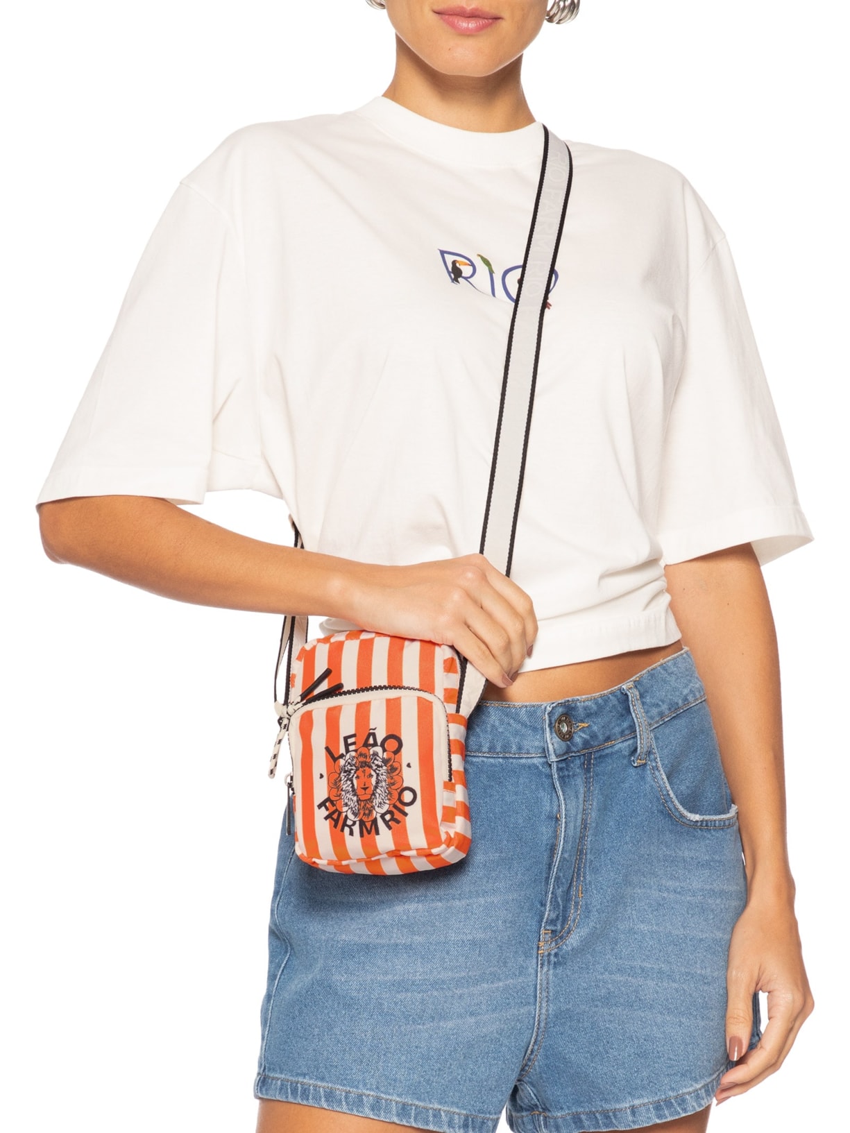 Bolsa Feminina Da Gema Silk Matte Leão Laranja Farm Etc + Matte Leão