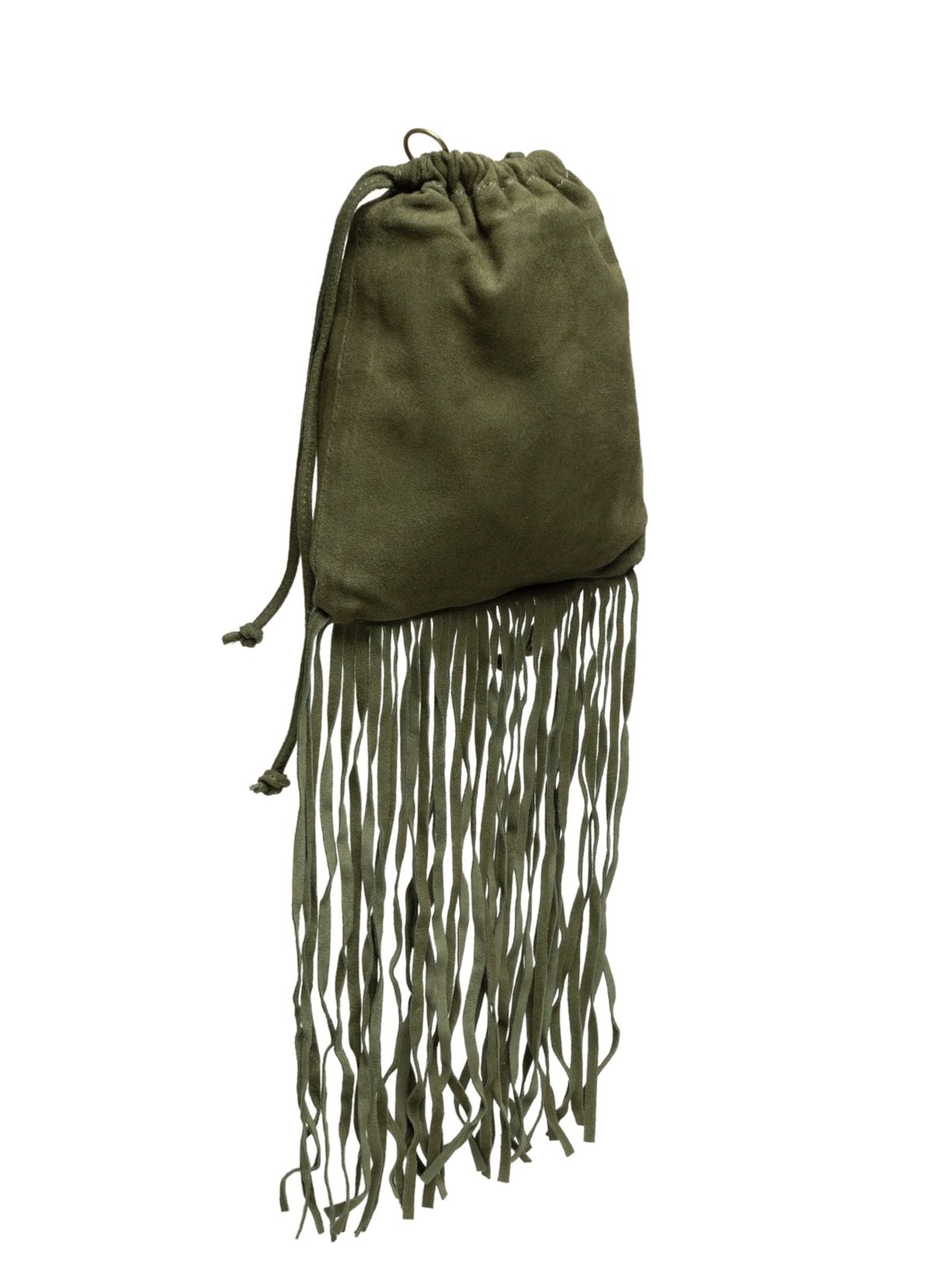 Bolsa Feminina De Camurça Spike Verde Animale