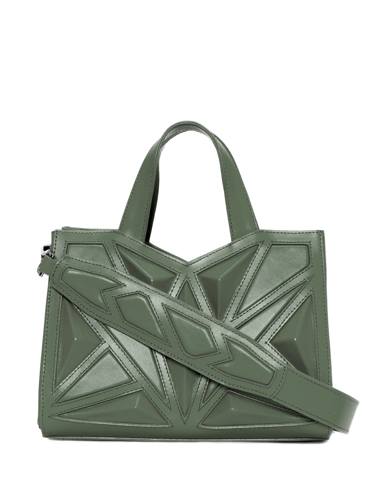 Bolsa Feminina De Couro Atanado Soft Verde Ryzí