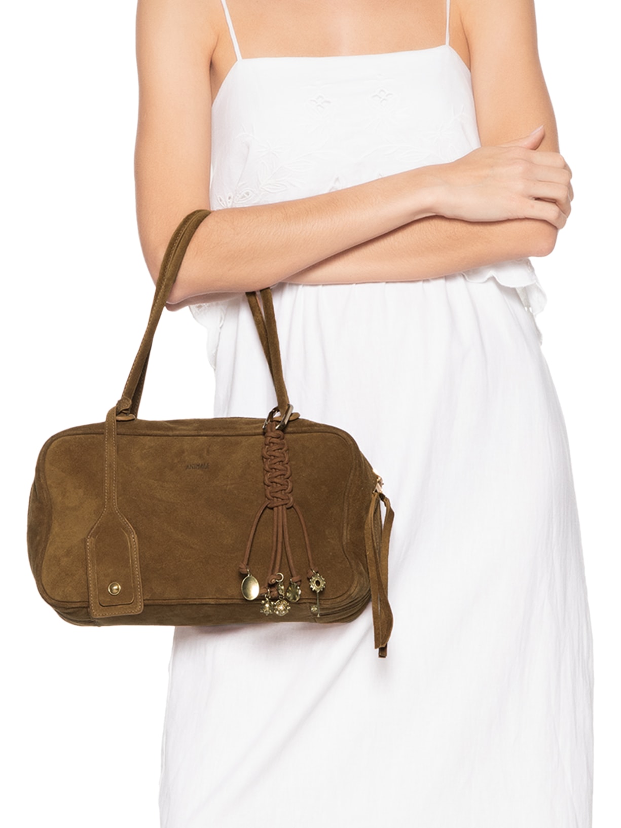 Bolsa Feminina De Couro Vivo Alça Neo Marrom Animale