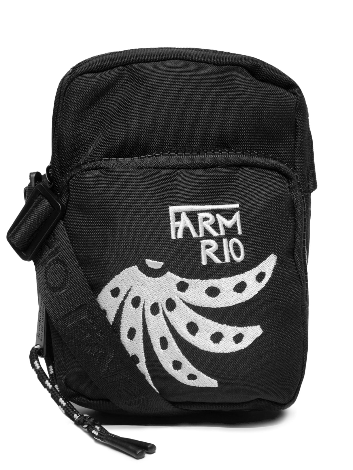 Bolsa Feminina de Gema Gráfico Tropi - Preto