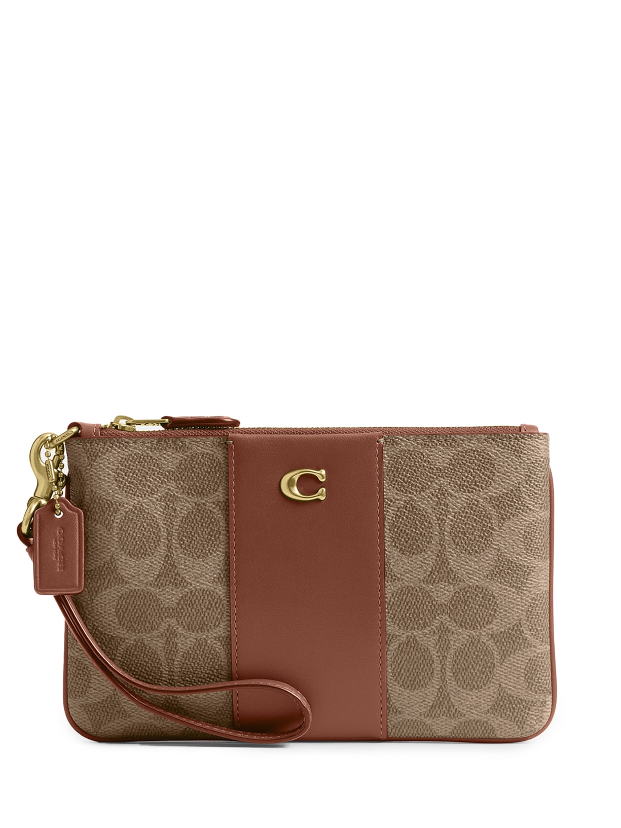 Bolsa Feminina De Mão Essential Small Wristlet Signature - Marrom