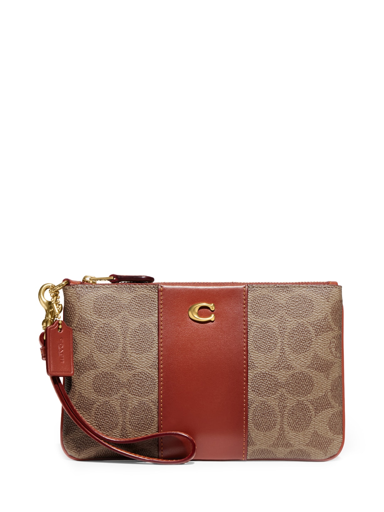 Bolsa Feminina De Mão Small Wristlet Signature - Marrom