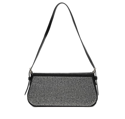 Bolsa Feminina De Ombro Couro Brilho - Preto