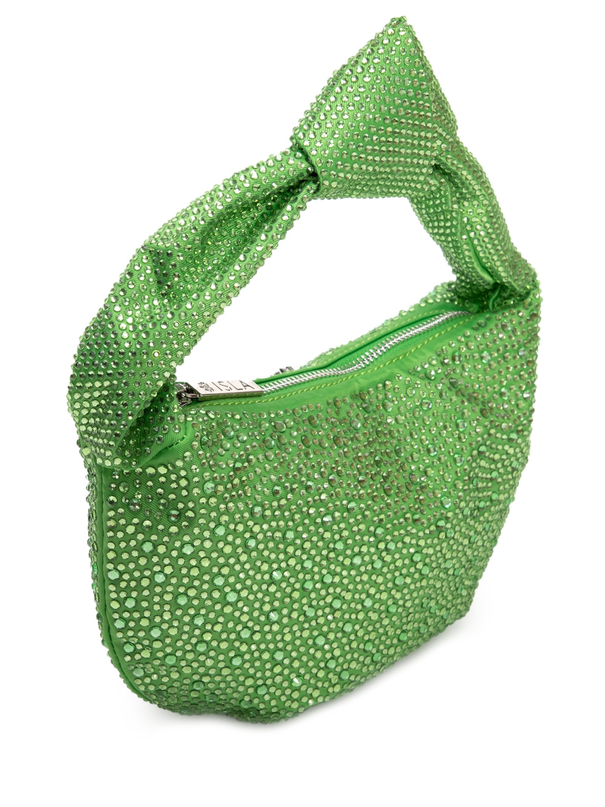 Bolsa Feminina De Ombro Em Cristais Verde Isla