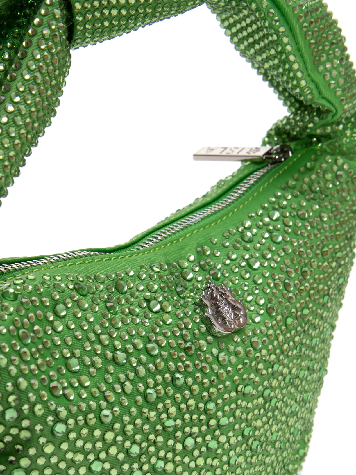 Bolsa Feminina De Ombro Em Cristais Verde Isla