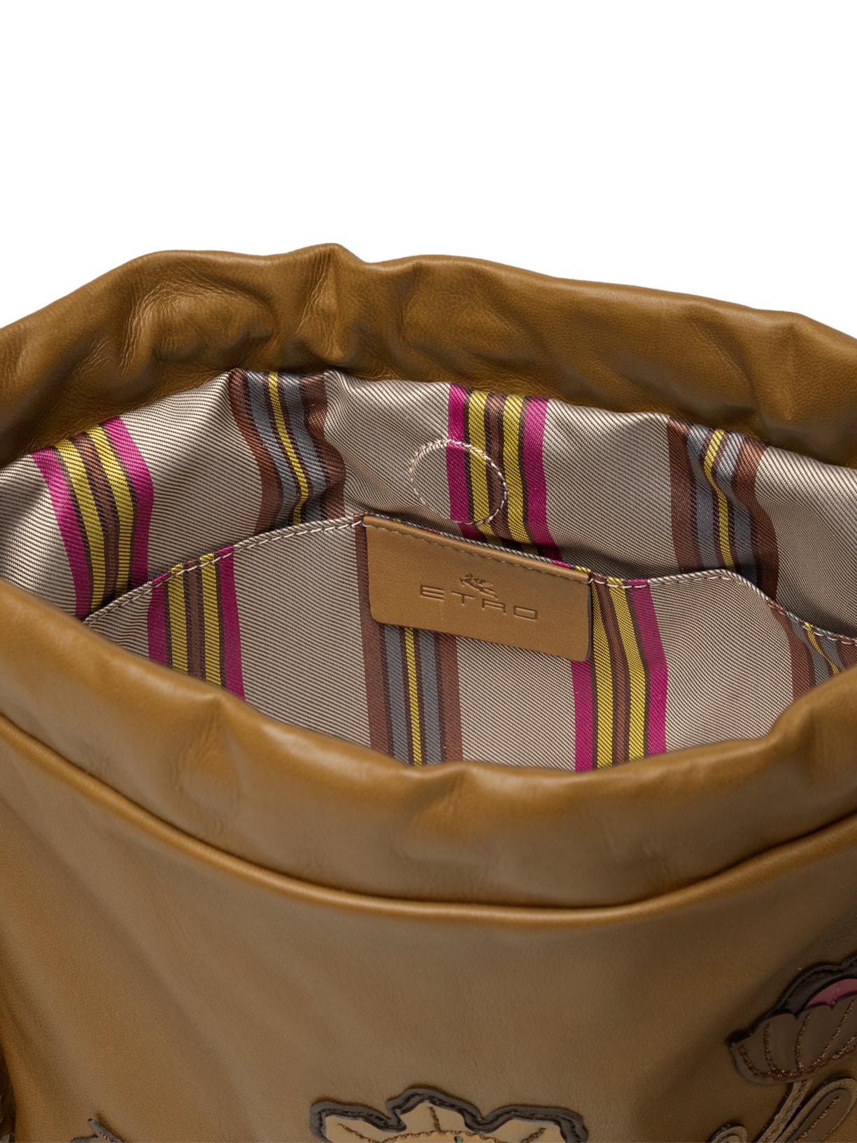 Bolsa Feminina De Ombro Kalispera Bordada E Franjas Marrom Etro