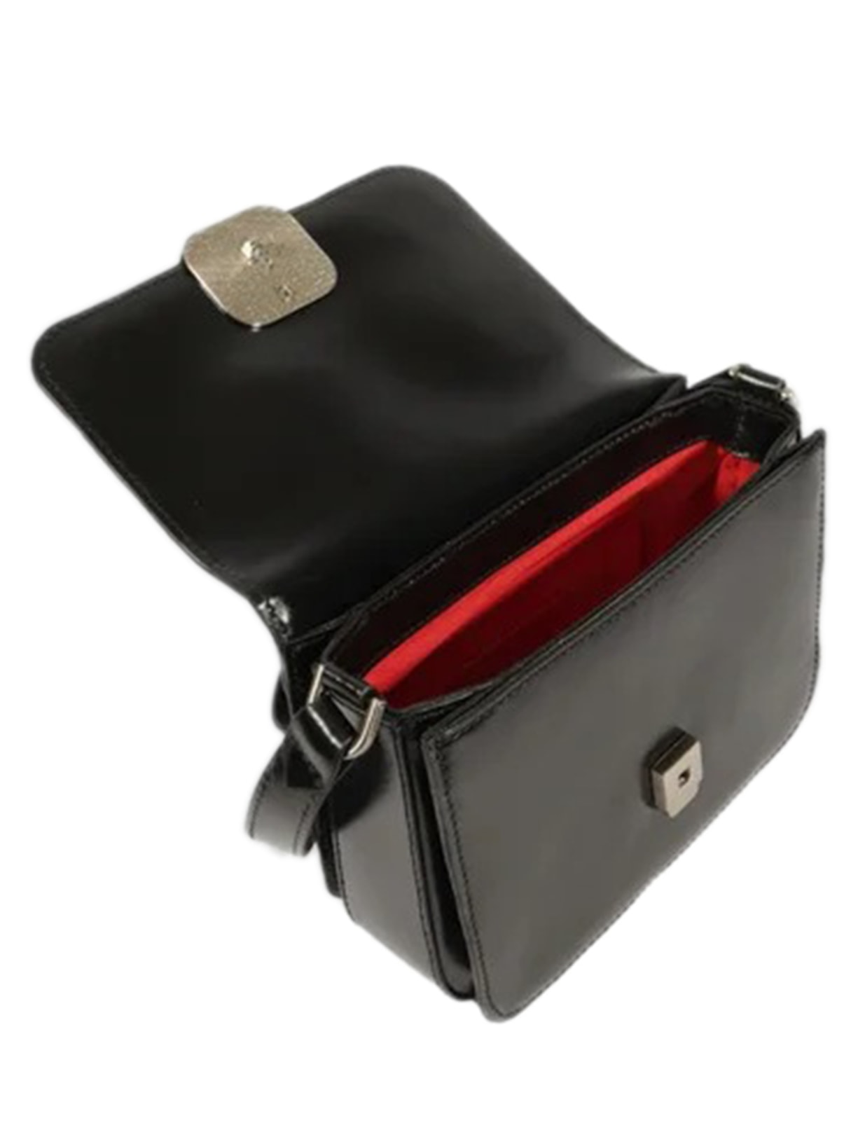 Bolsa Feminina De Ombro Média Couro Preto Schutz