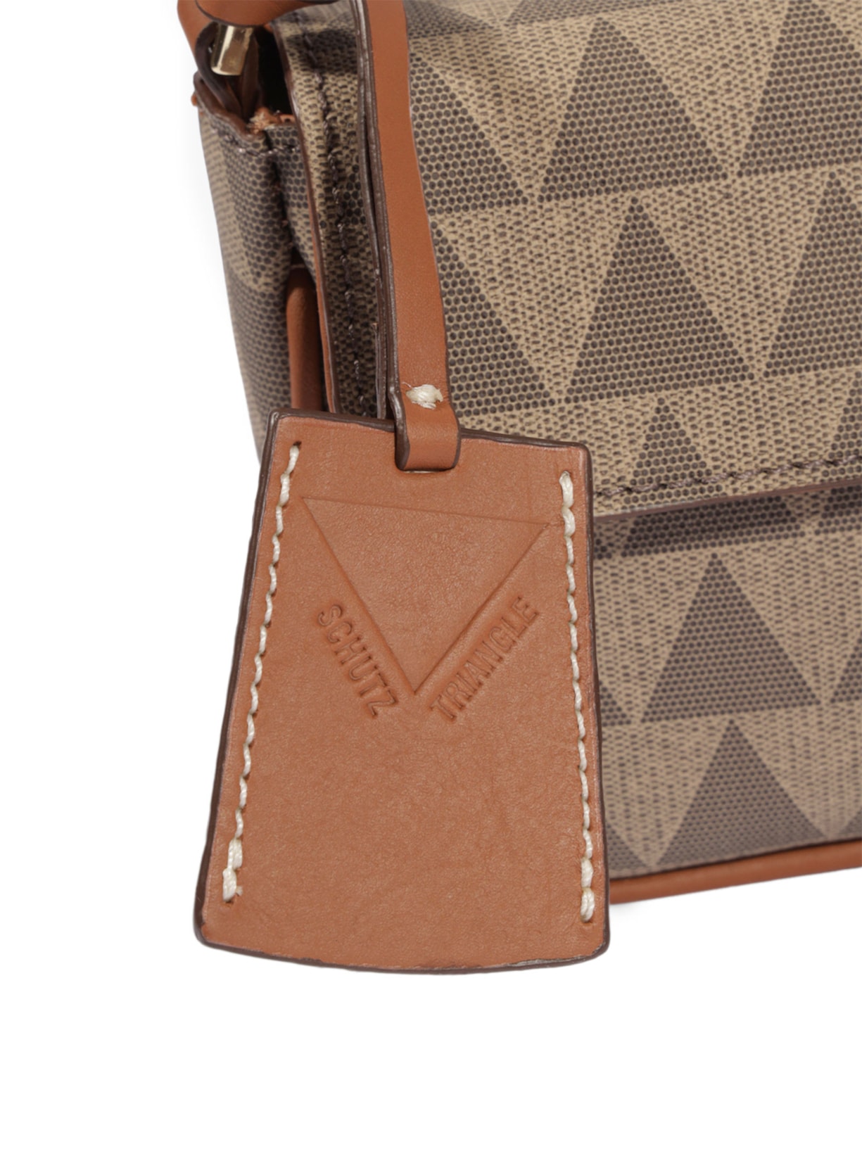 Bolsa Feminina de Ombro Pequena New Triangle Marrom Schutz