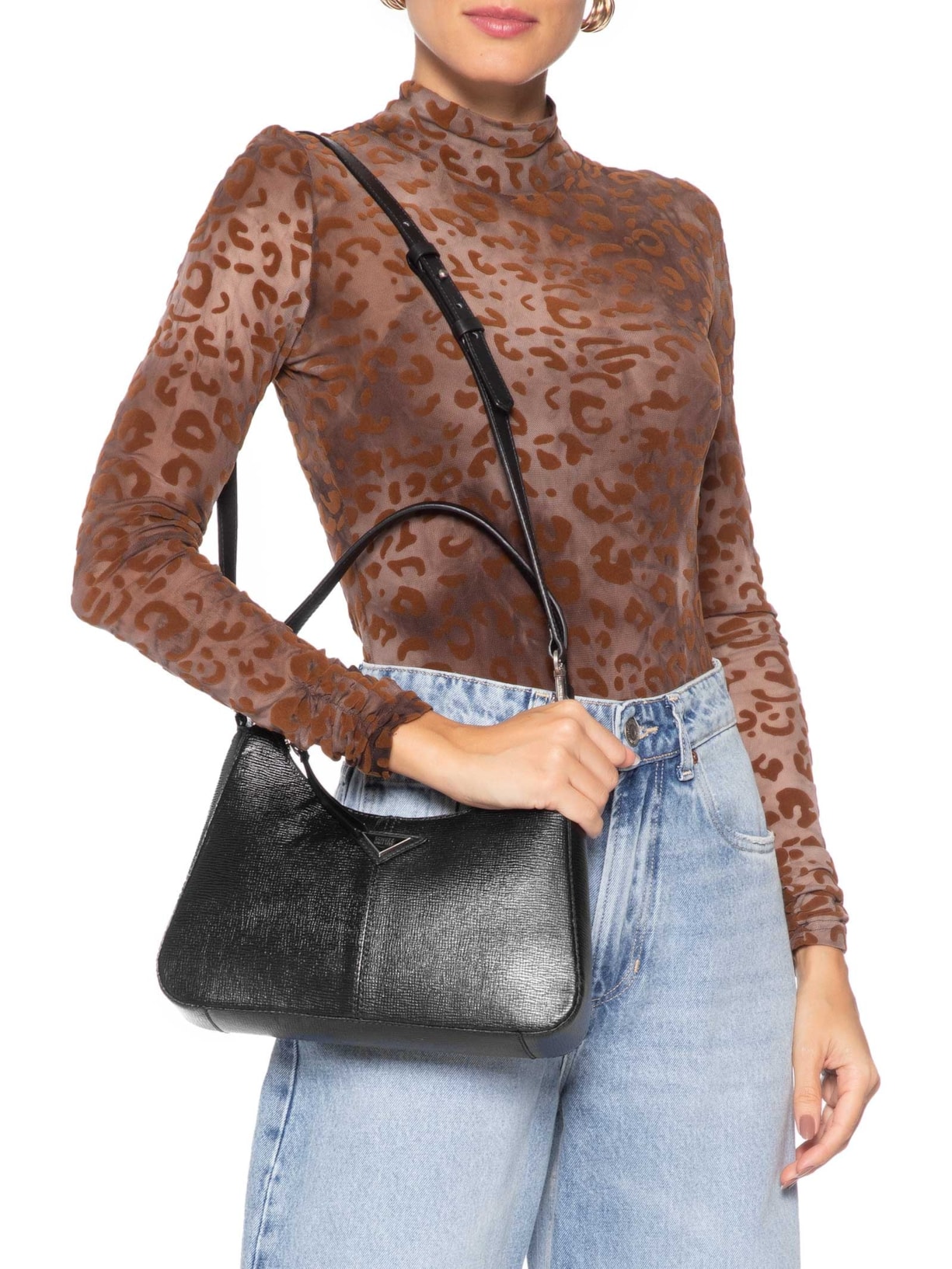 Bolsa Feminina de Ombro Preto Schutz