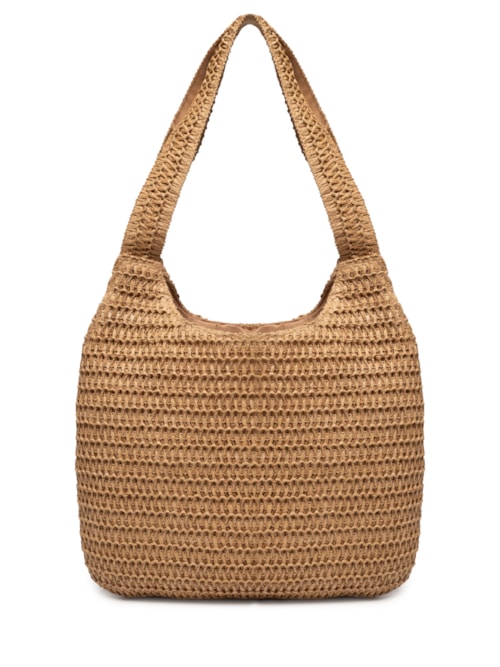 Bolsa Feminina De Palha Beachwear - Bege