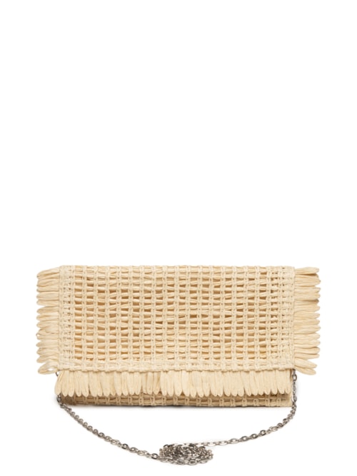 Bolsa Feminina De Palha - Bege