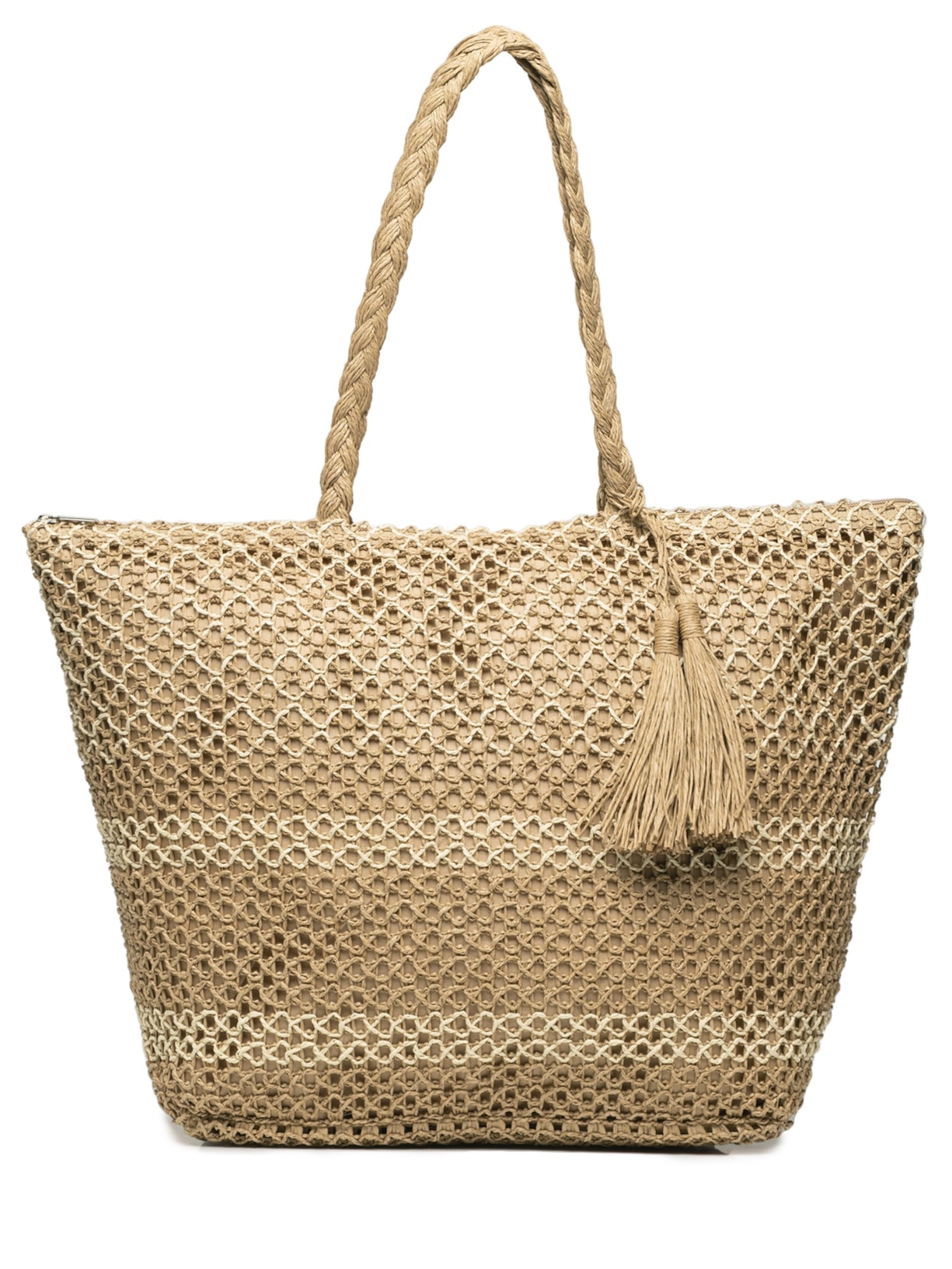 Bolsa Feminina De Palha - Bege