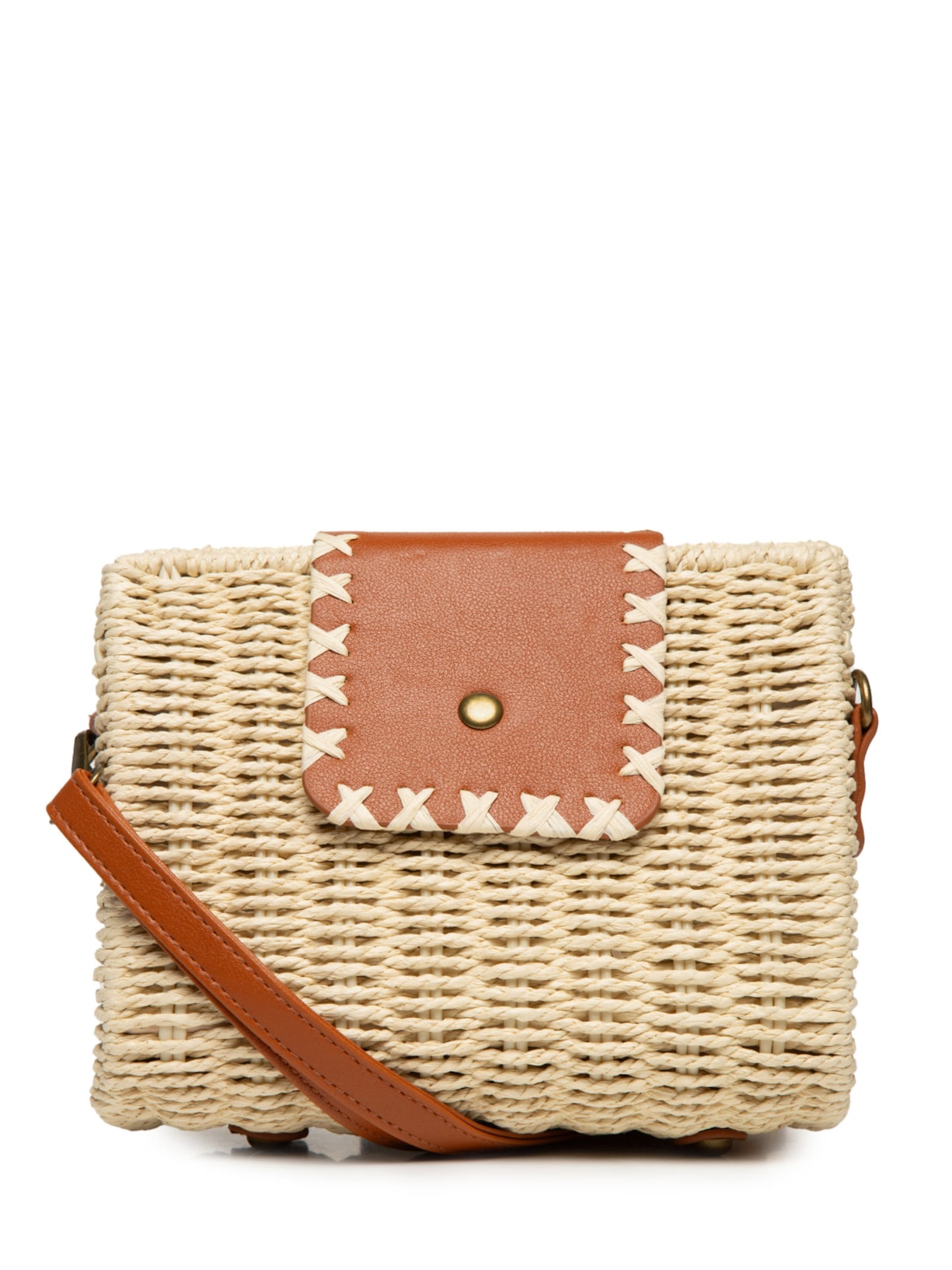 Bolsa Feminina de Palha - Bege