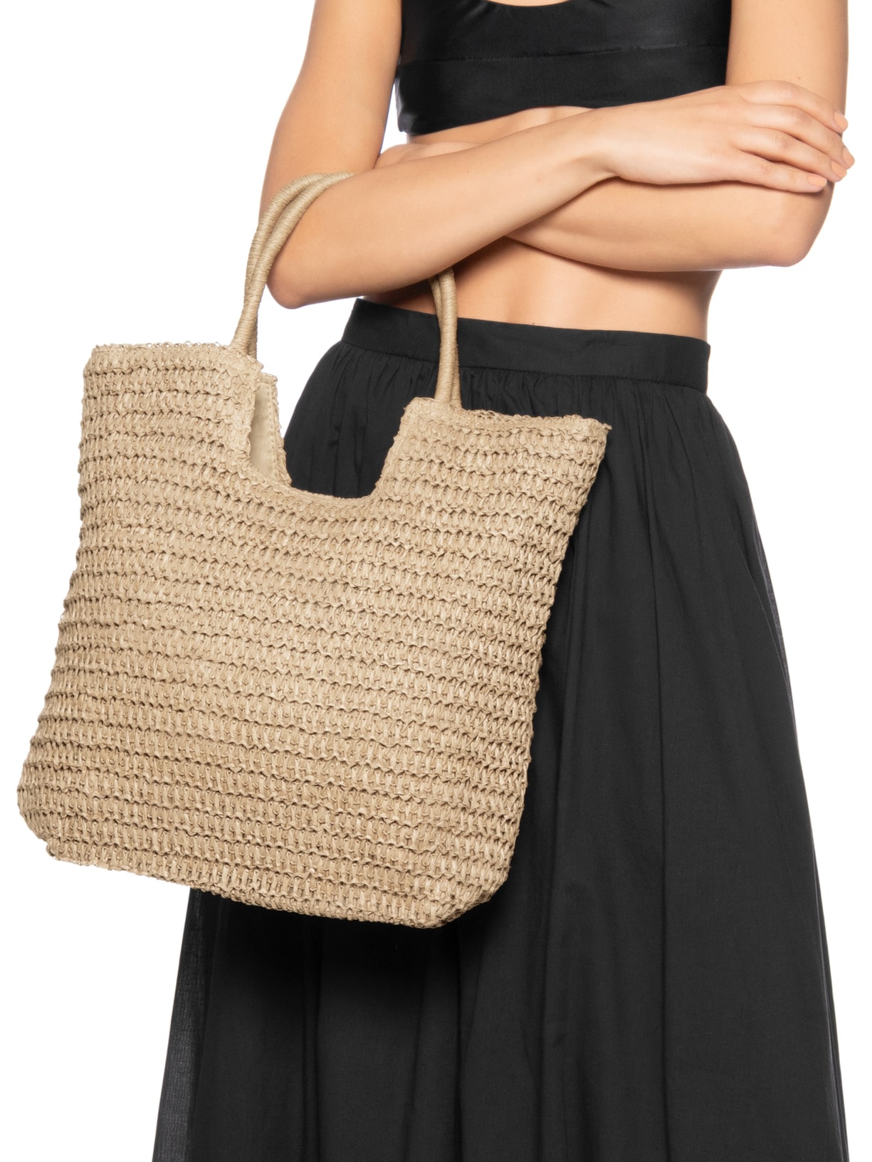 Bolsa Feminina De Palha Bege Mktbeach