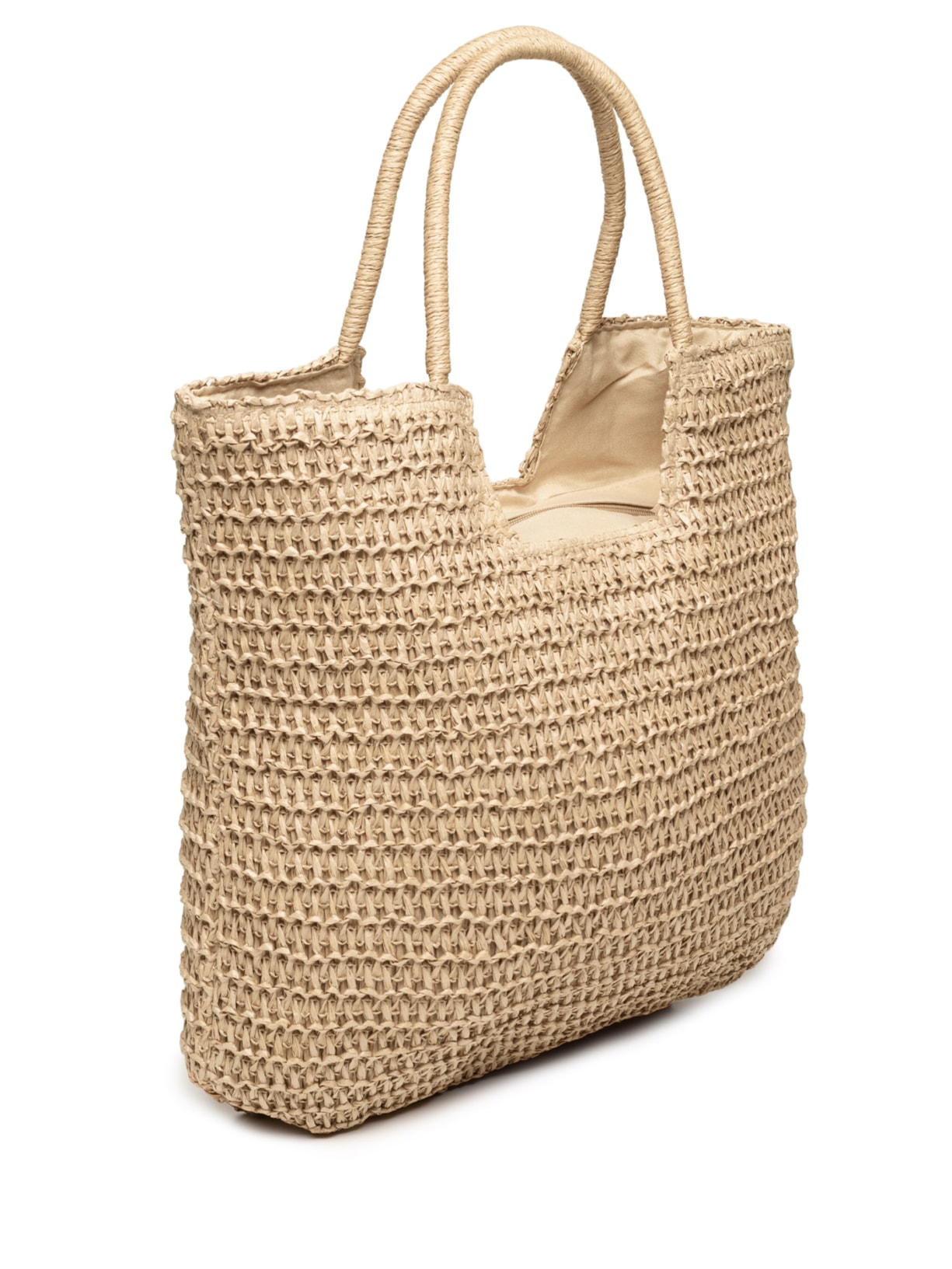 Bolsa Feminina De Palha Bege Mktbeach