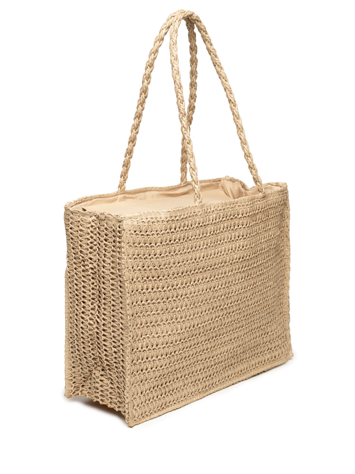 Bolsa Feminina De Palha Bege Mktbeach
