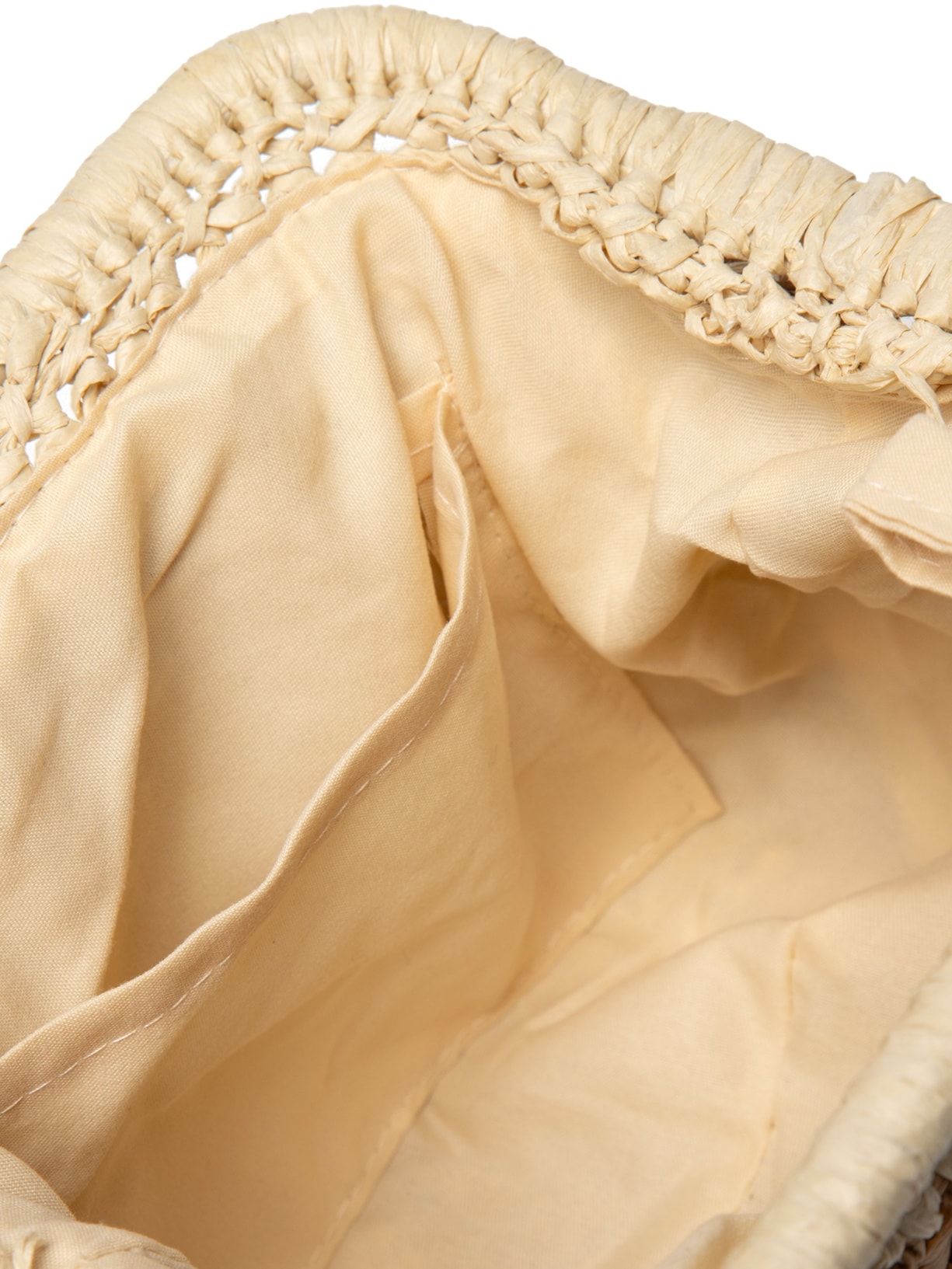 Bolsa Feminina De Palha Bicolor Bege Market 33