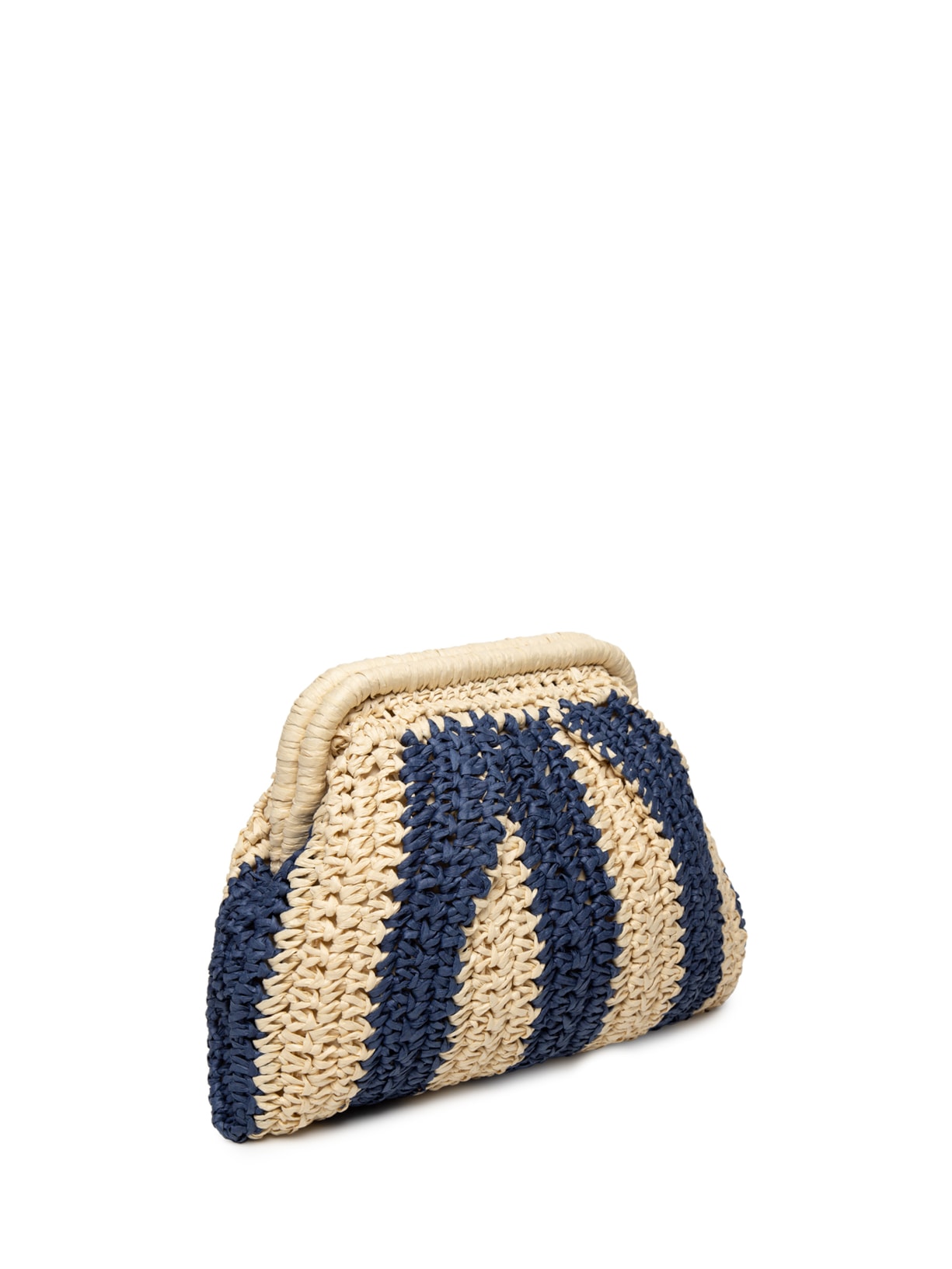 Bolsa Feminina De Palha Bicolor Bege Market 33