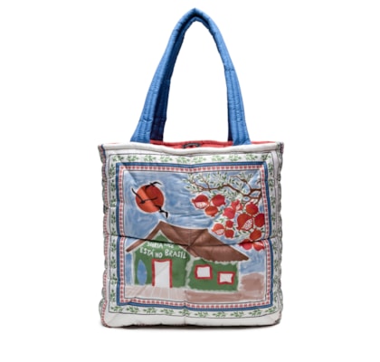 Bolsa Feminina De Praia Tropical - Off White
