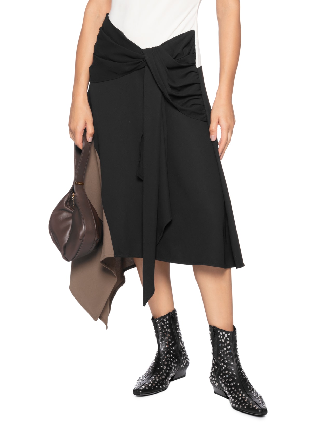 Bolsa Feminina Demy Shoulder Bag Marrom Staud