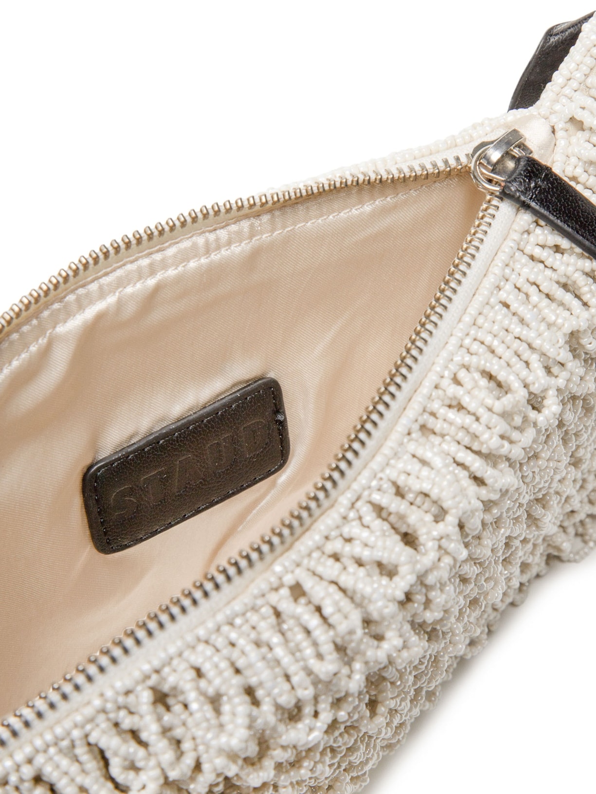 Bolsa Feminina Dolly Beaded Clutch Off White Staud
