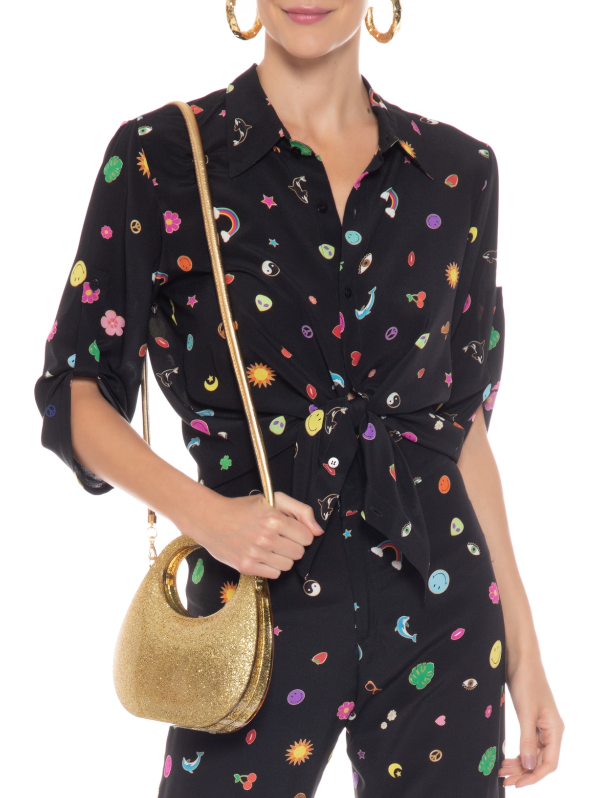 Bolsa Feminina Donut Bag Golden Dourado Estilé