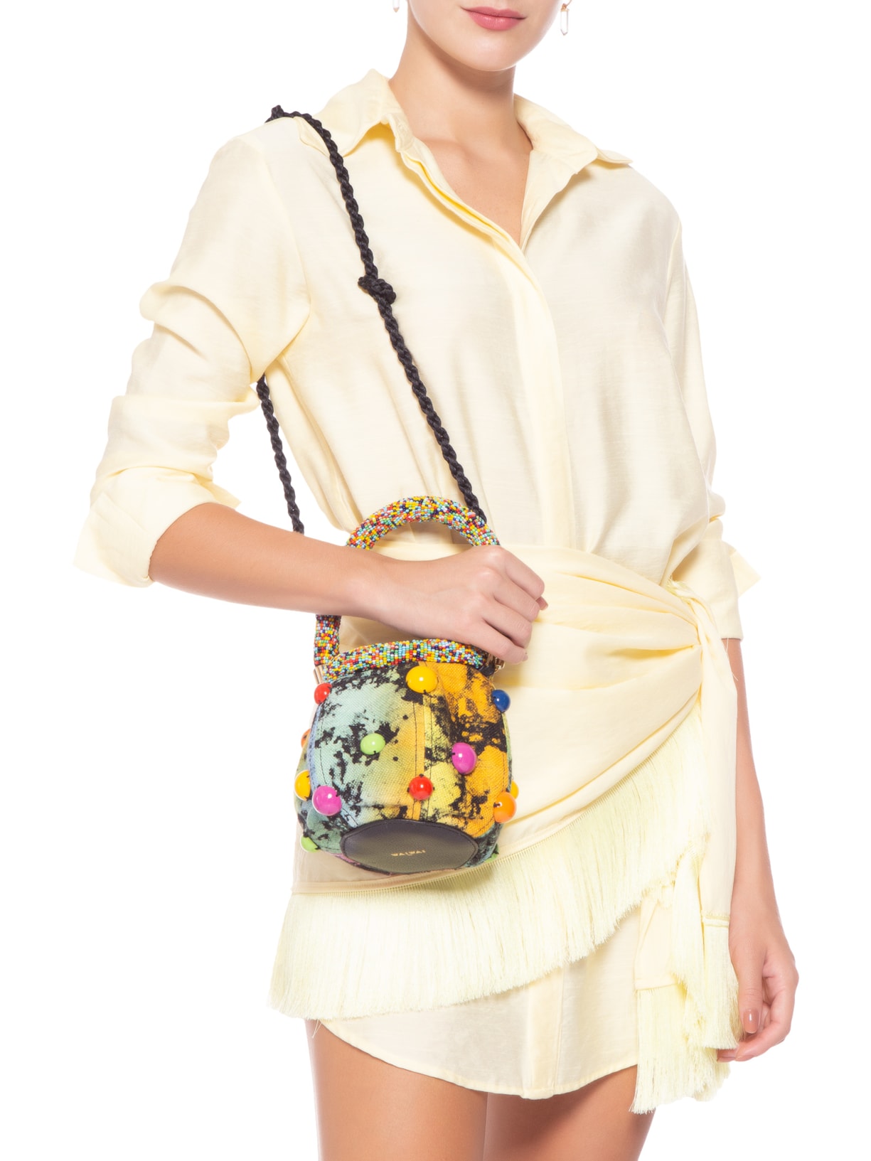 Bolsa Feminina Dots Amarelo Waiwai