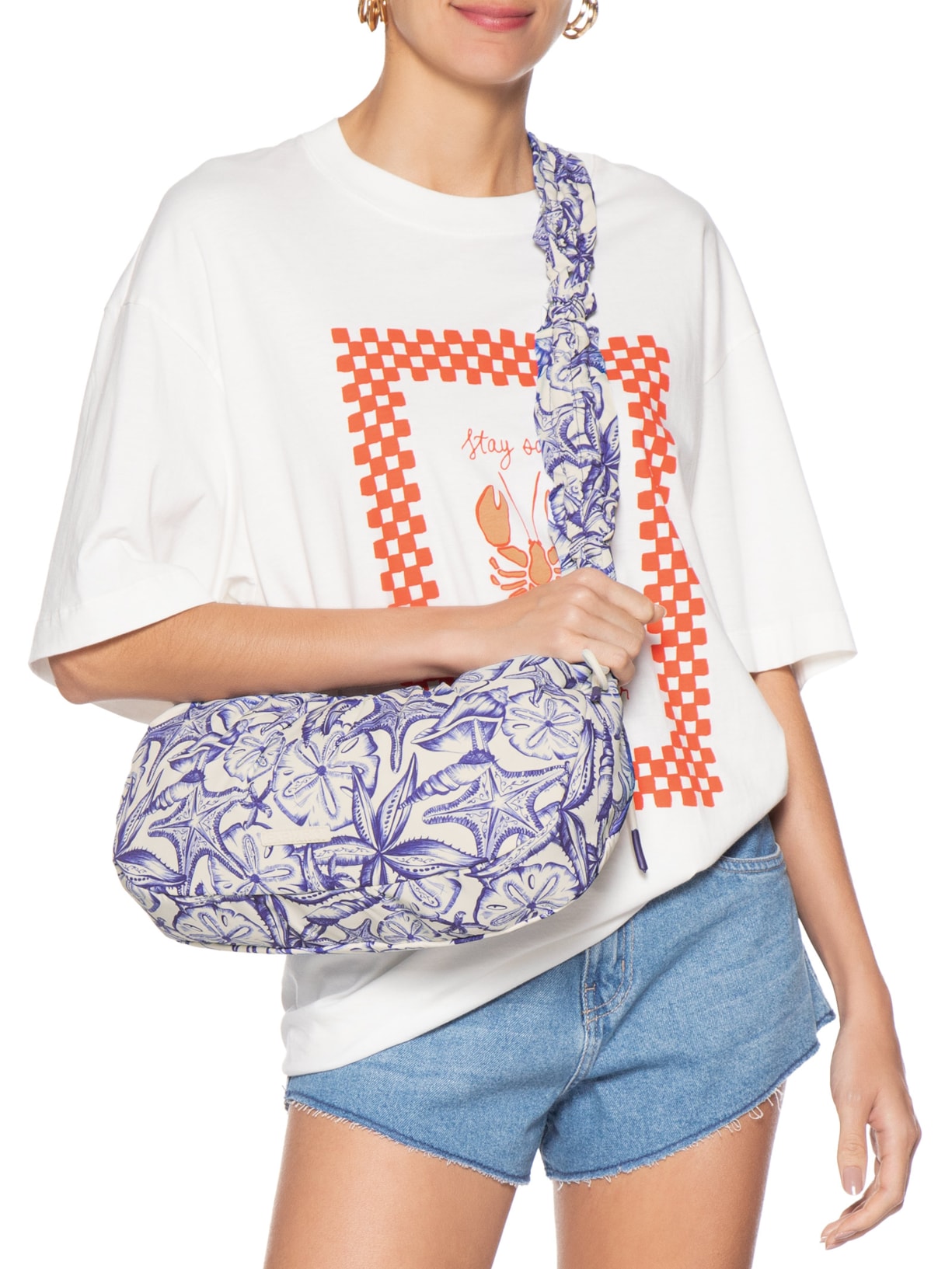 Bolsa Feminina Dunas Aventurei Azul Farm Etc