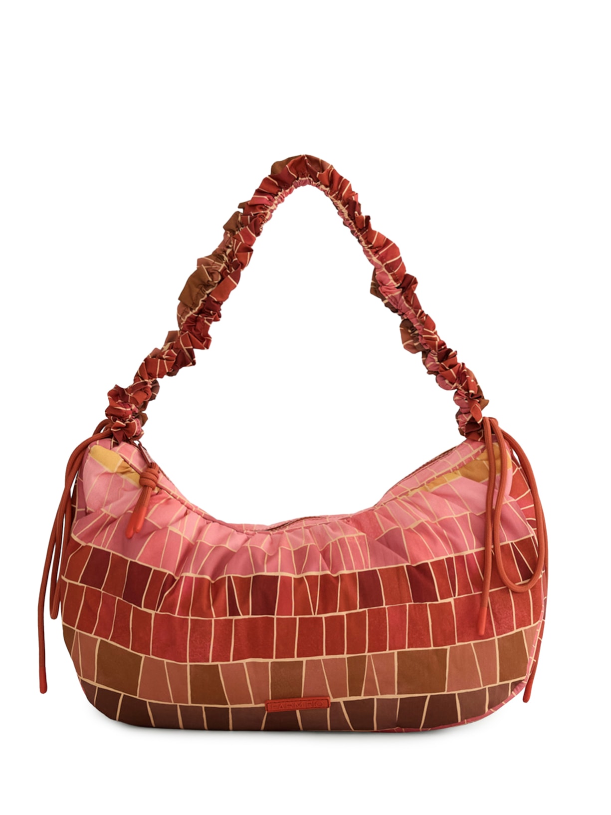 Bolsa Feminina Dunas Listra Mosaico Marrom Farm Etc