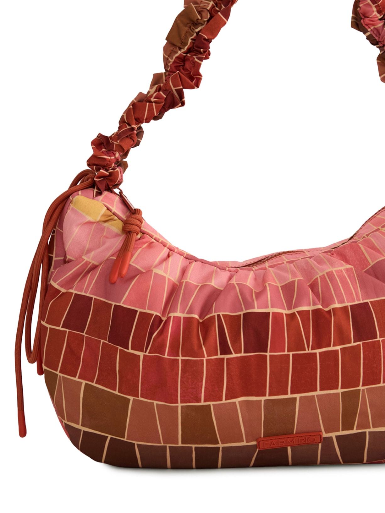 Bolsa Feminina Dunas Listra Mosaico Marrom Farm Etc