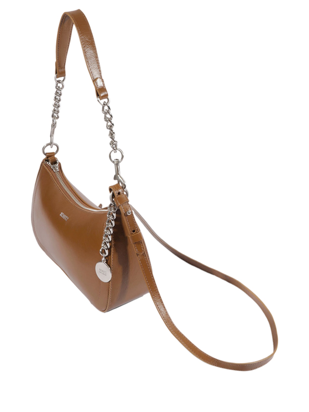 Bolsa Feminina Elowen Shoulder Média Couro Marrom Schutz