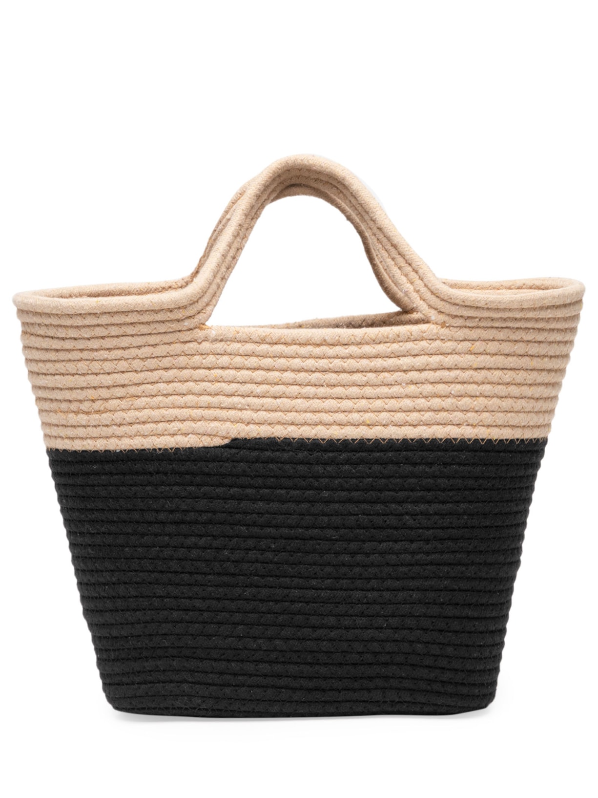 Bolsa Feminina Em Corda De Algodão - Preto