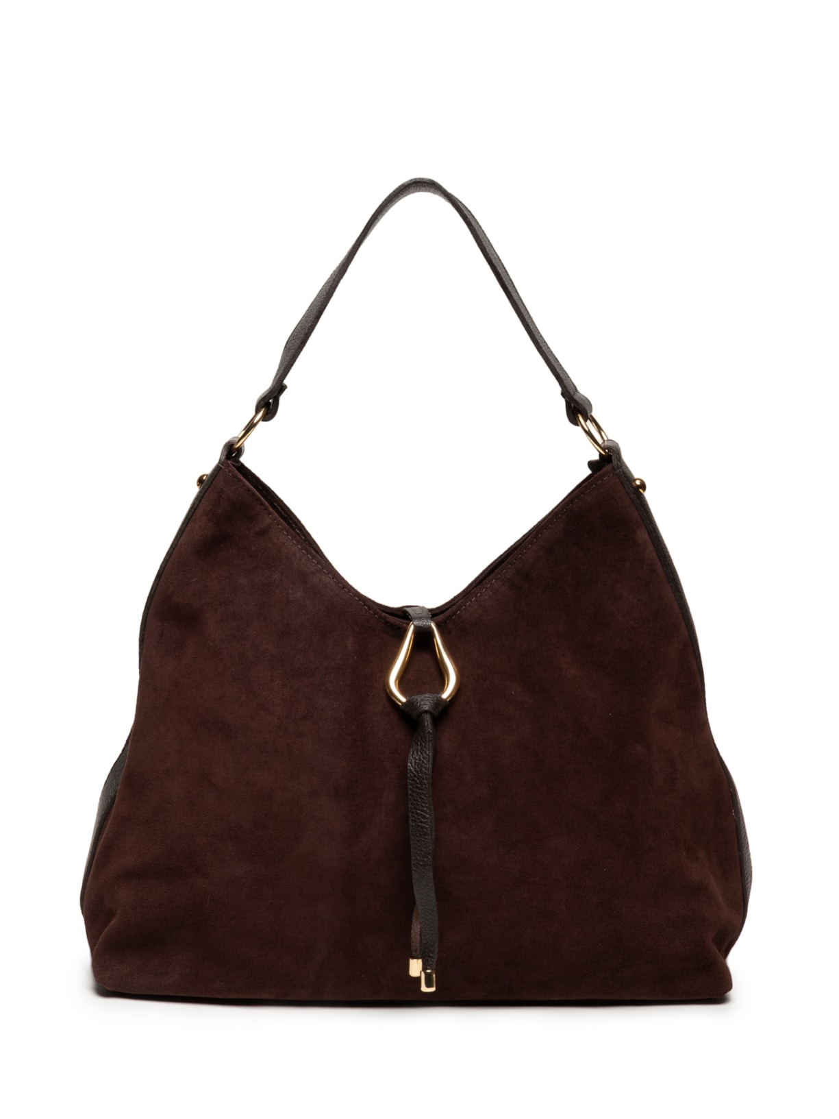 Bolsa Feminina Em Couro Camurça - Marrom