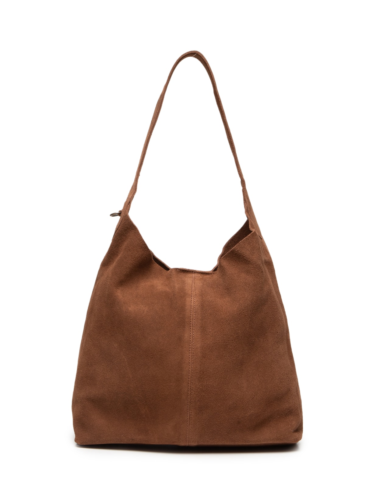 Bolsa Feminina Em Couro Camurça - Marrom