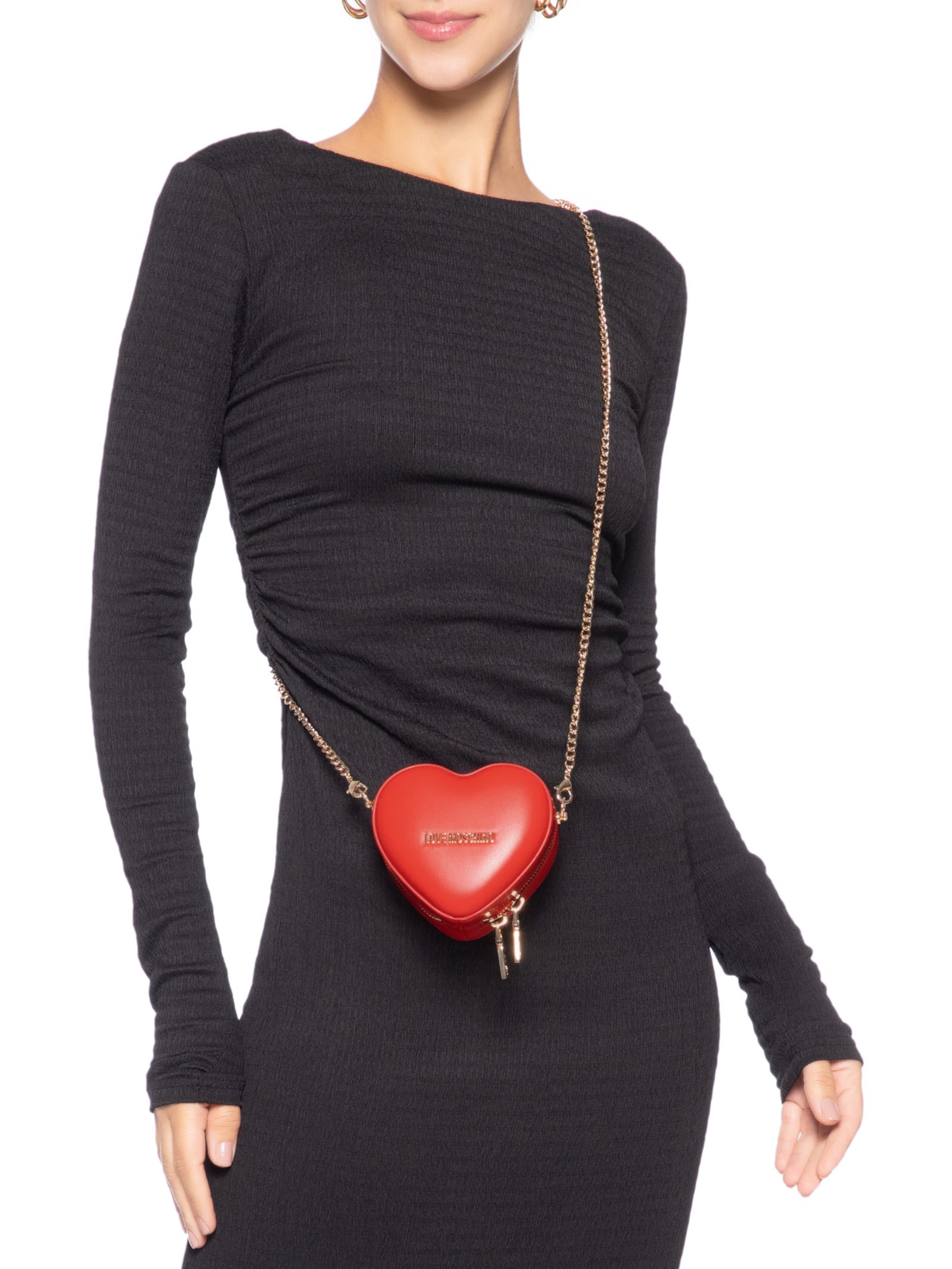 Bolsa Feminina Em PU Vermelho Love Moschino