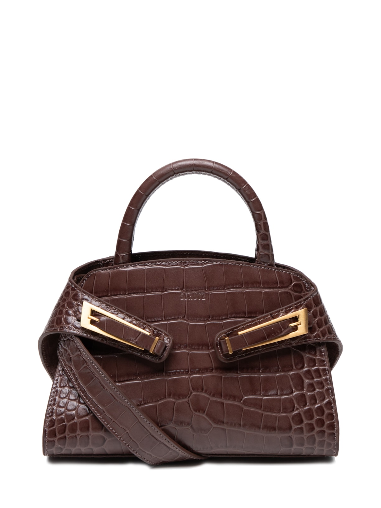 Bolsa Feminina Emery Média Tote Couro Croc Marrom Schutz