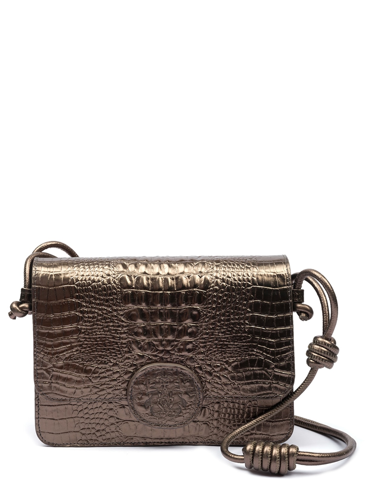 Bolsa Feminina Essentials Clássica Em Couro Natural Tiracolo - Prata