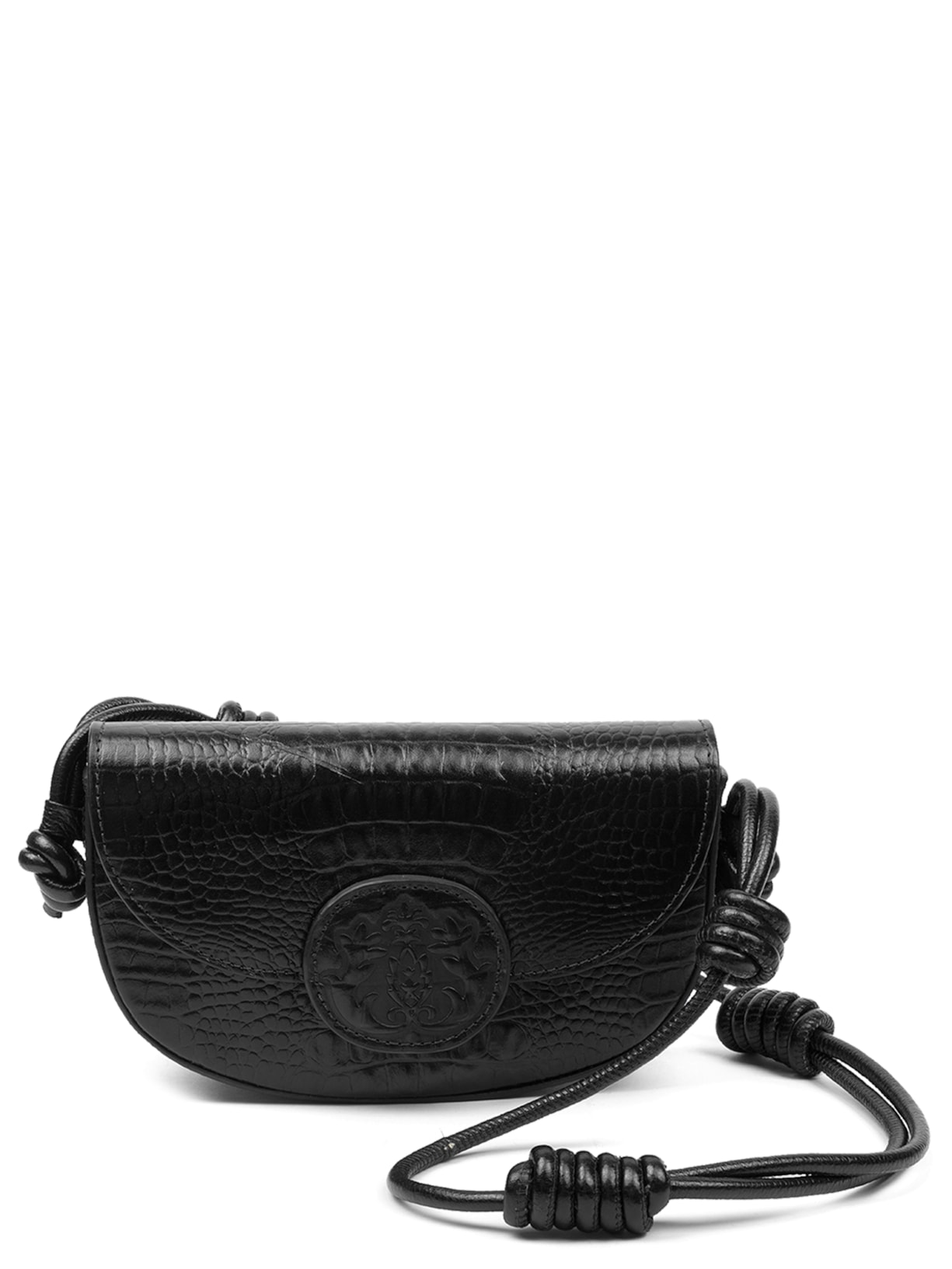 Bolsa Feminina Essentials Em Couro Meia Lua - Preto