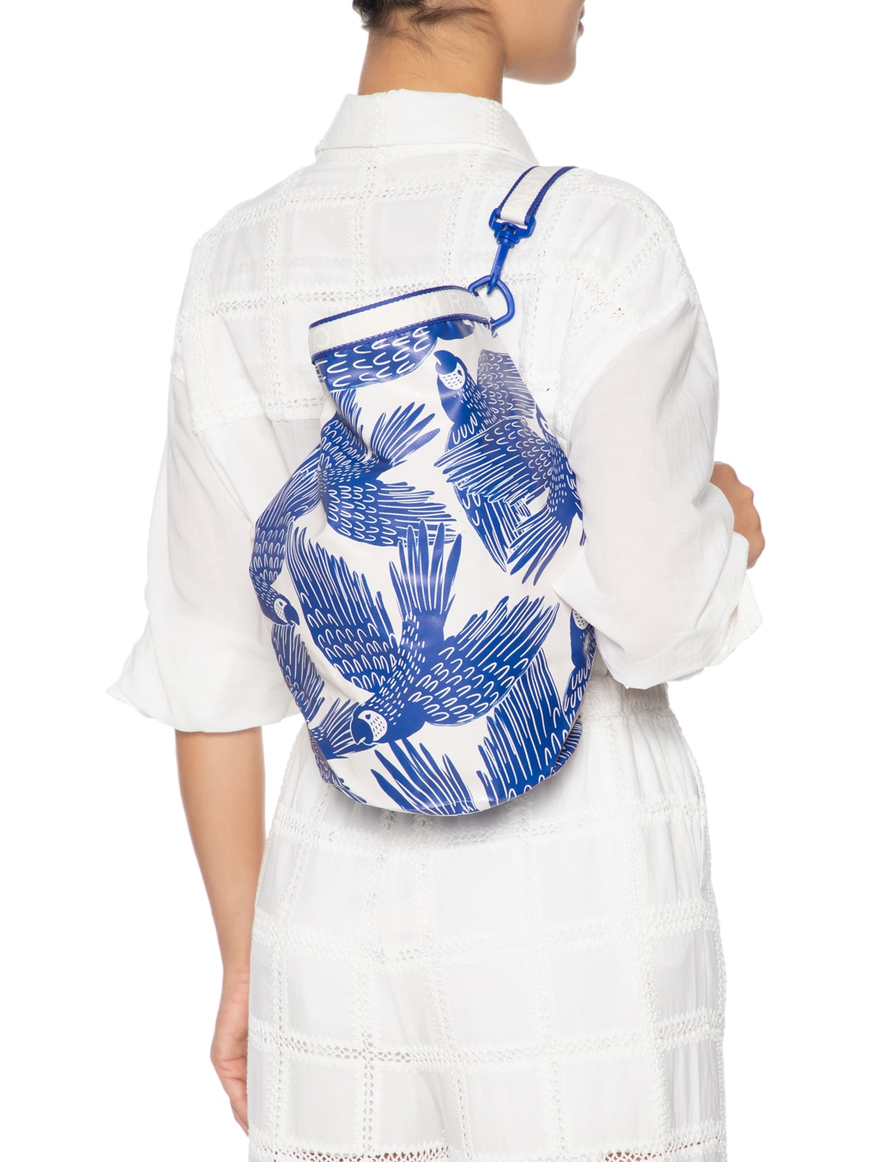 Bolsa Feminina Estanque Quadriculado Palermo Azul Farm Etc