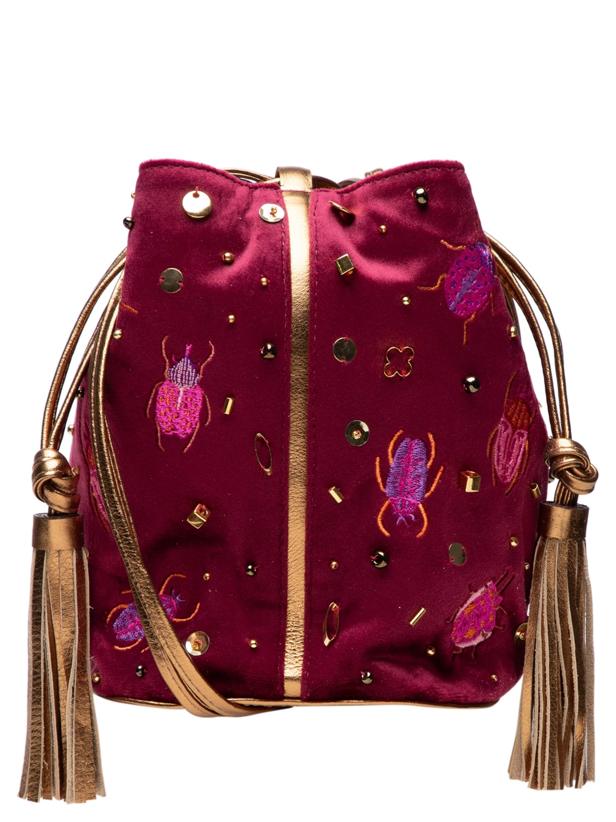 Bolsa Feminina Felipa Baby Bugs Camurça - Vinho