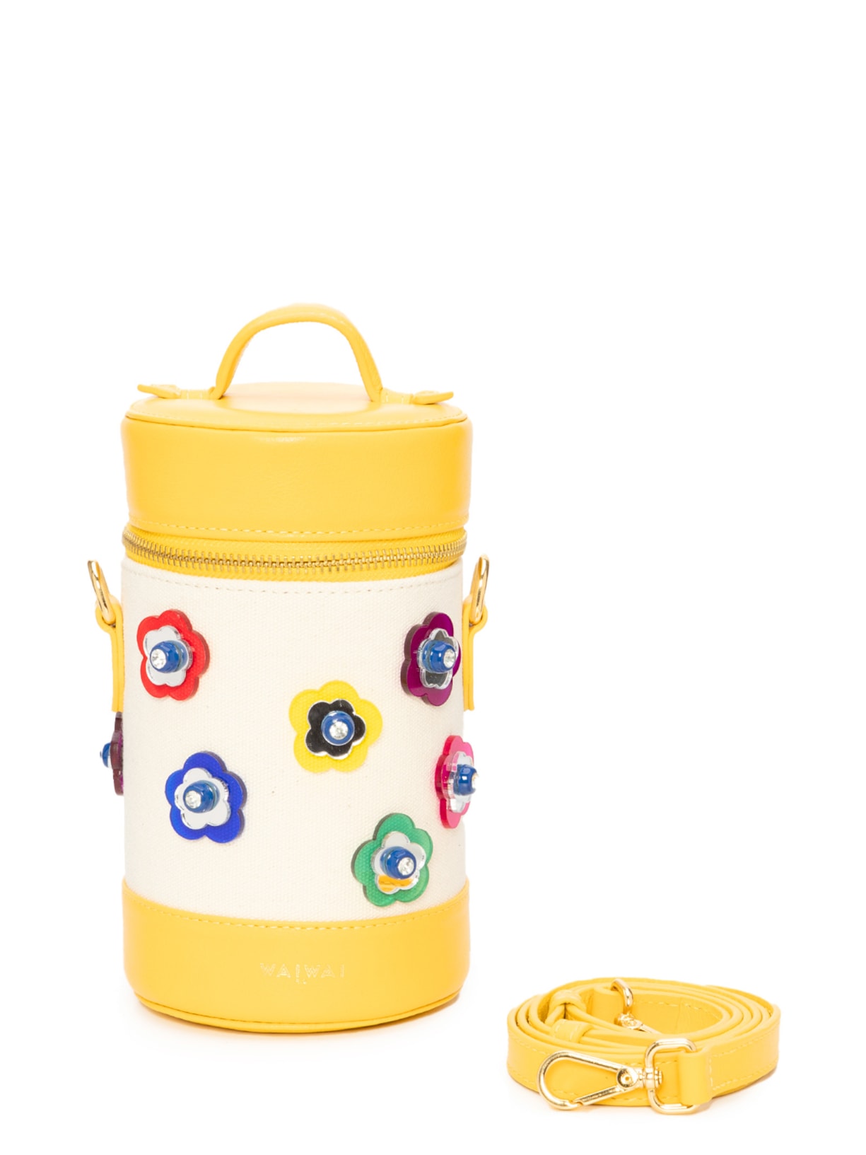 Bolsa Feminina Flower Bucket Bag - Amarelo