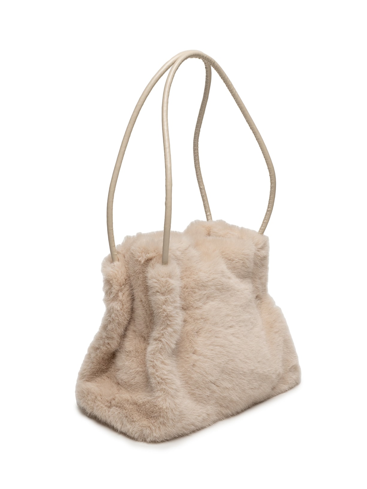 Bolsa Feminina Fur Bege Market 33