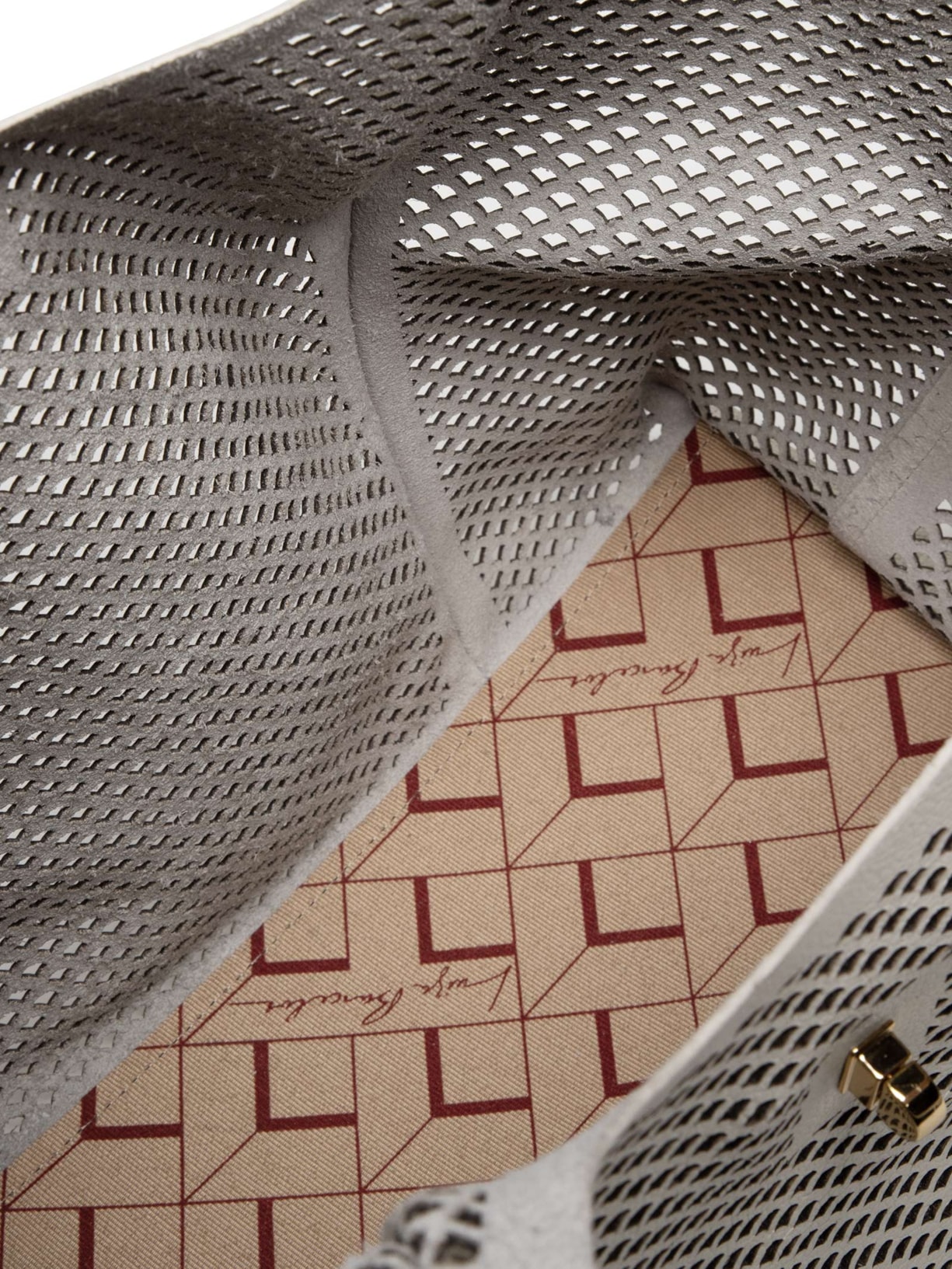 Bolsa Feminina Grande Box Leather Branco Luiza Barcelos