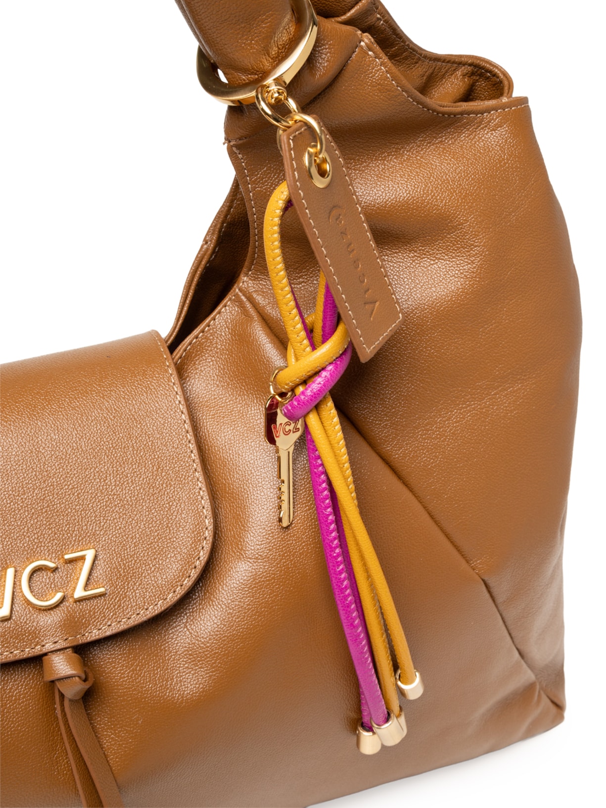 Bolsa Feminina Grande Camur Pre/Algar Marrom  Vicenza