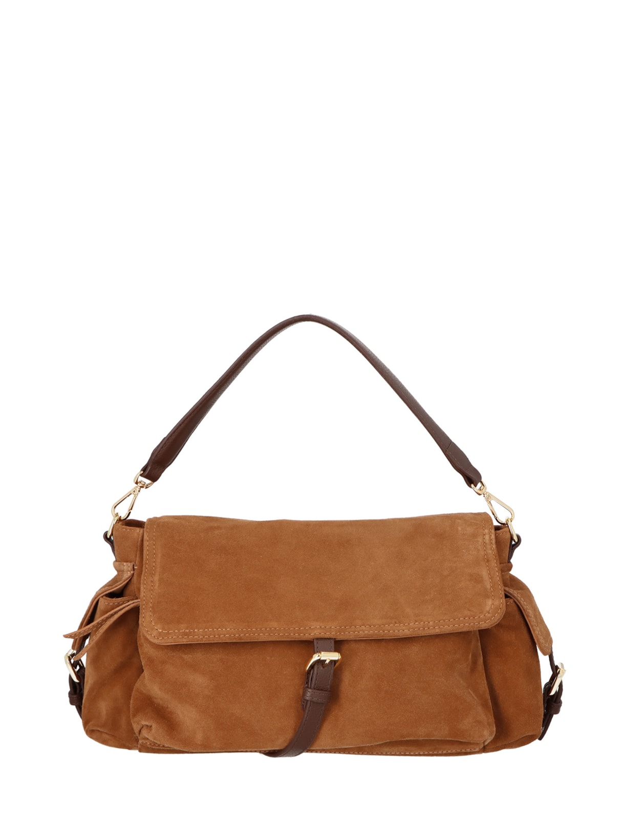 Bolsa Feminina Grande Camurça Viena Marrom Luiza Barcelos